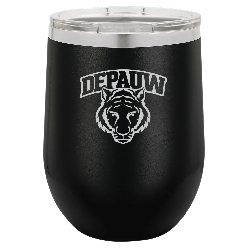 DePauw University Polar Camel 12 oz. Stemless Wine Tumbler