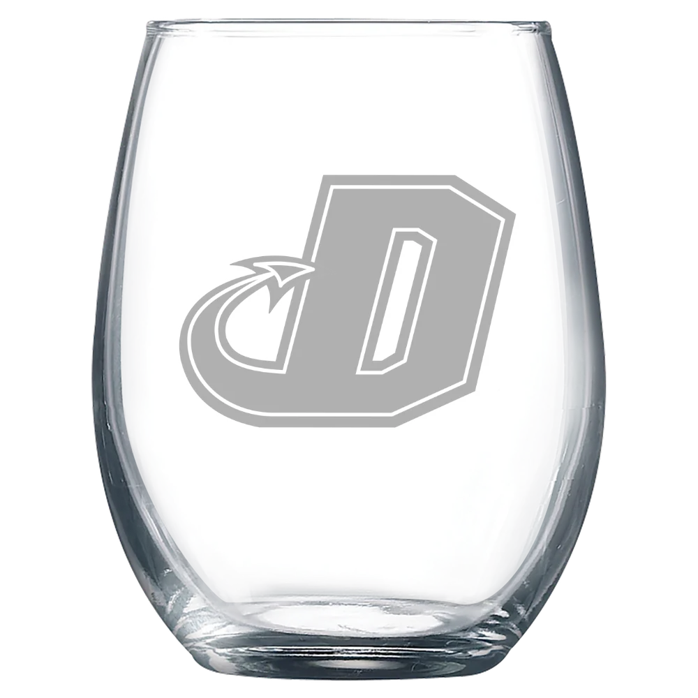 Dickinson College Polar Camel 9 oz. Stemless Wine Glass