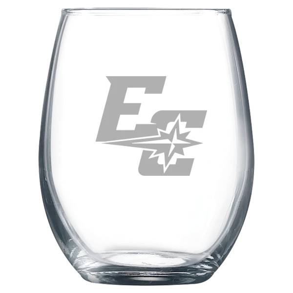 Earlham College Polar Camel 9 oz. Stemless Wine Glass