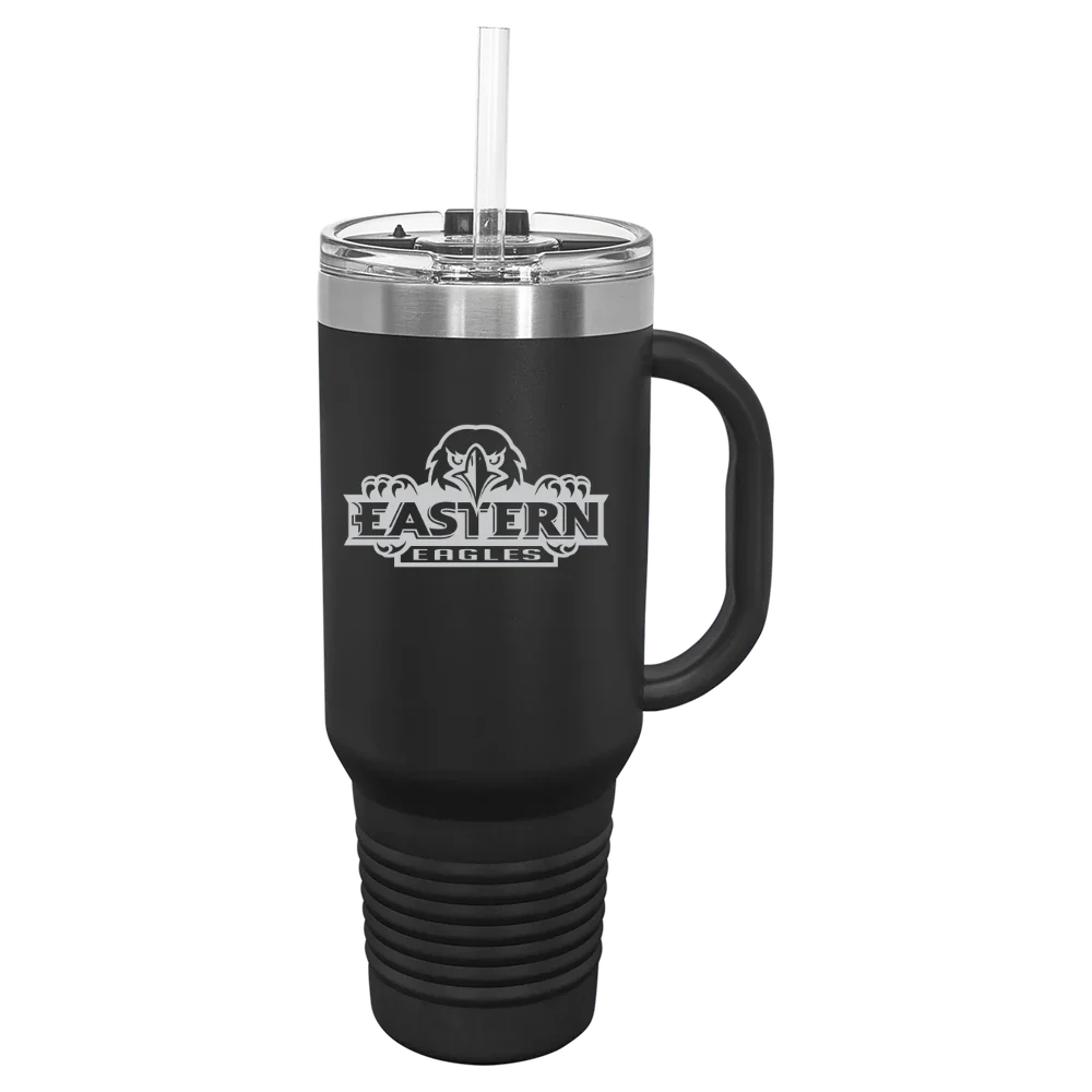 Eastern University Polar Camel 40 oz. Travel Mug with Snap Lid & Straw