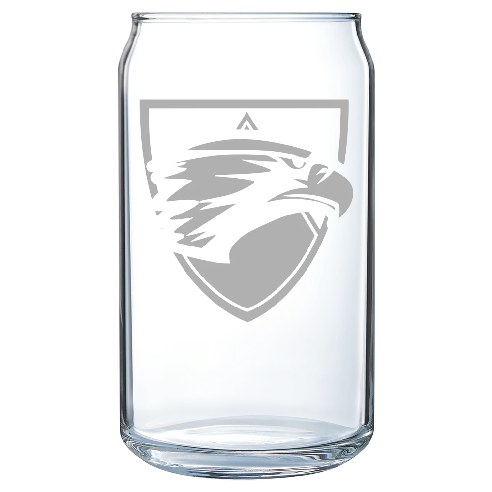 Edgewood University Polar Camel 16 oz. Can Glass