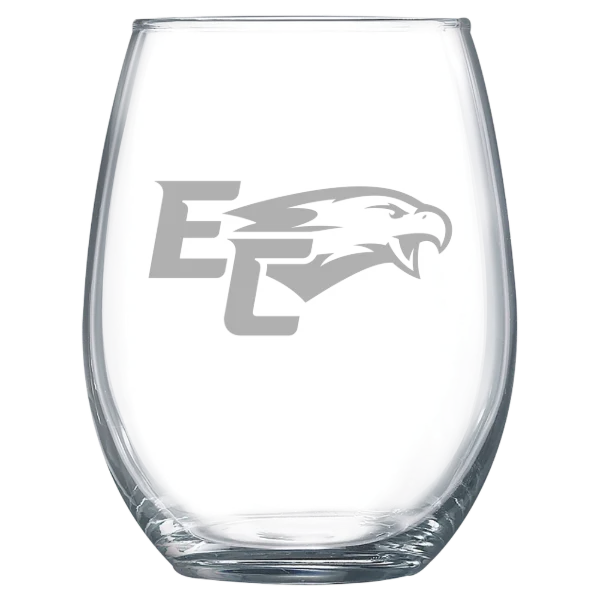 Elmira College Polar Camel 15 oz. Stemless Wine Glass