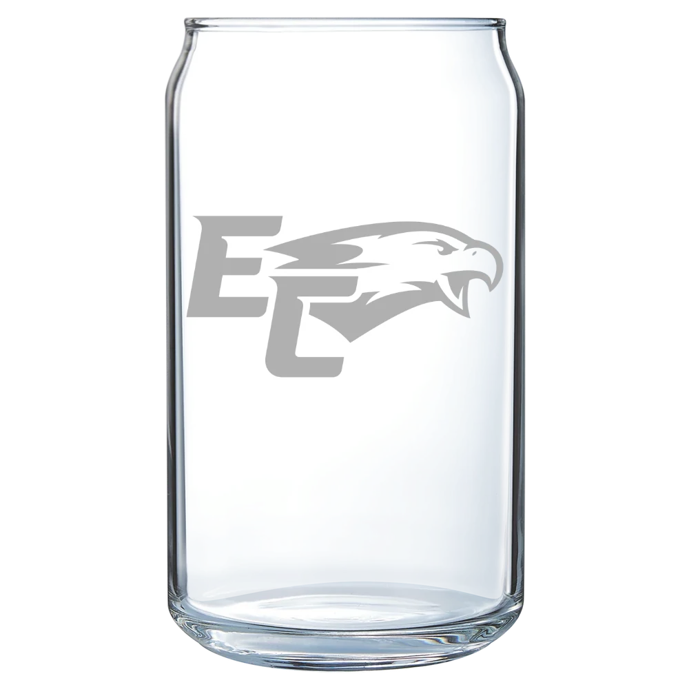 Elmira College Polar Camel 16 oz. Can Glass