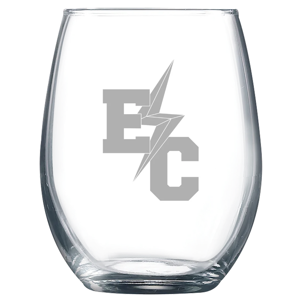 Elms College Polar Camel 9 oz. Stemless Wine Glass