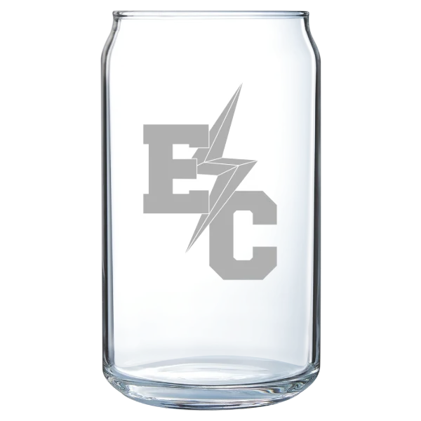 Elms College Polar Camel 16 oz. Can Glass