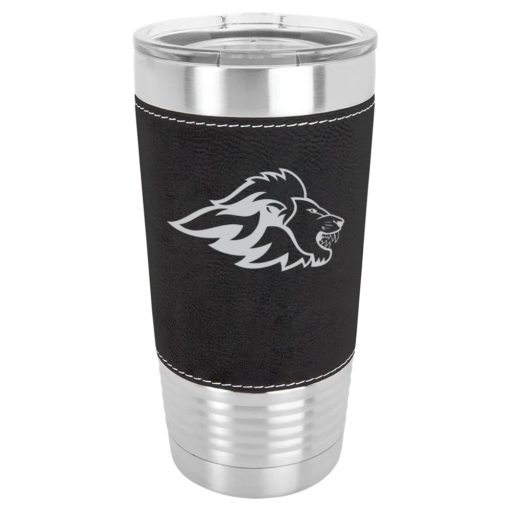 Emerson College Polar Camel 20 oz. Leatherette Grip Tumbler with Standard Lid