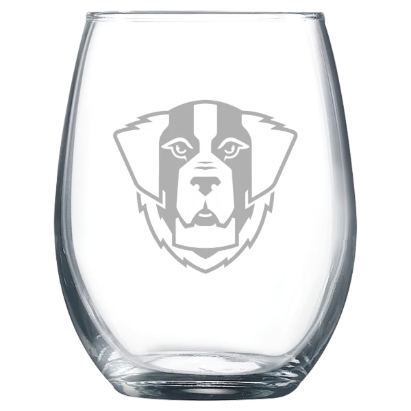 Emmanuel College (Massachusetts) Polar Camel 9 oz. Stemless Wine Glass