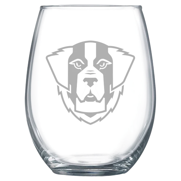 Emmanuel College (Massachusetts) Polar Camel 15 oz. Stemless Wine Glass