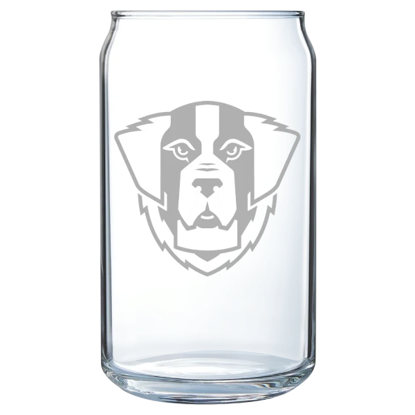 Emmanuel College (Massachusetts) Polar Camel 16 oz. Can Glass