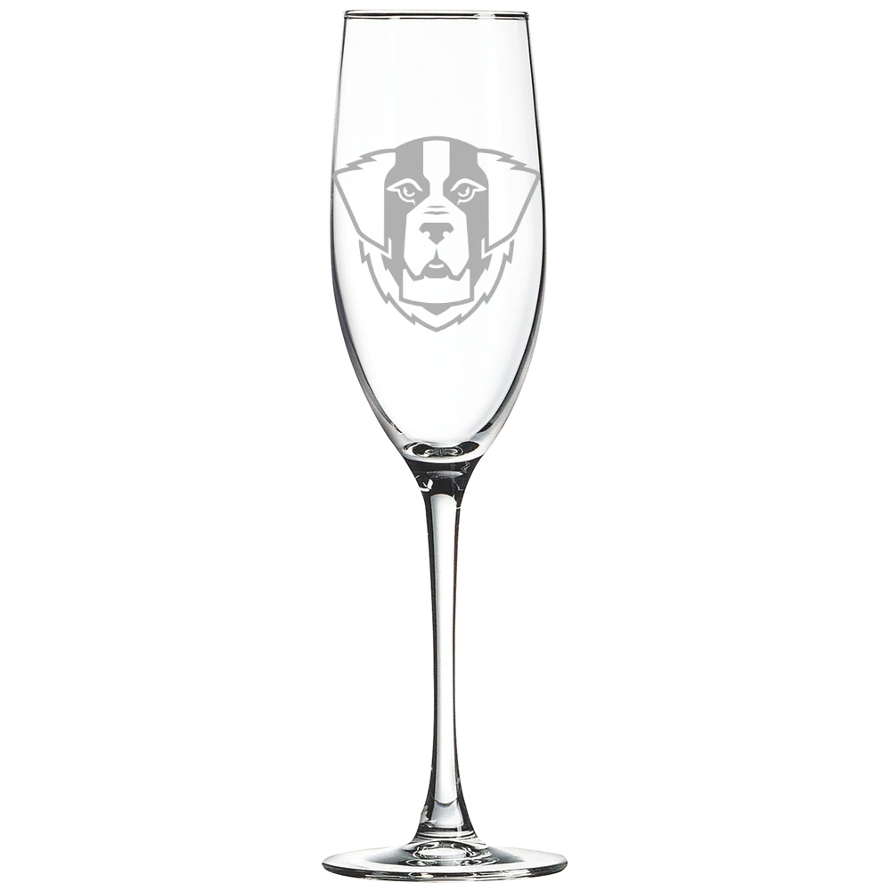 Emmanuel College (Massachusetts) Polar Camel 8 oz. Champagne Flute