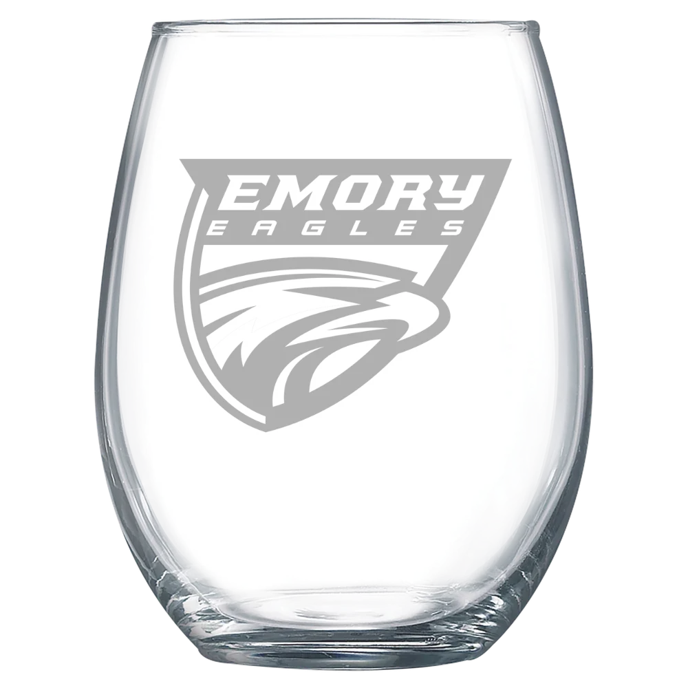 Emory University Polar Camel 15 oz. Stemless Wine Glass