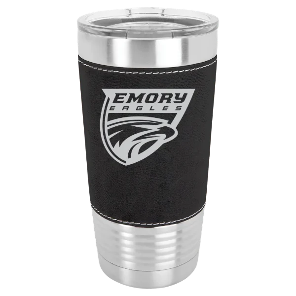 Emory University Polar Camel 20 oz. Leatherette Grip Tumbler with Standard Lid