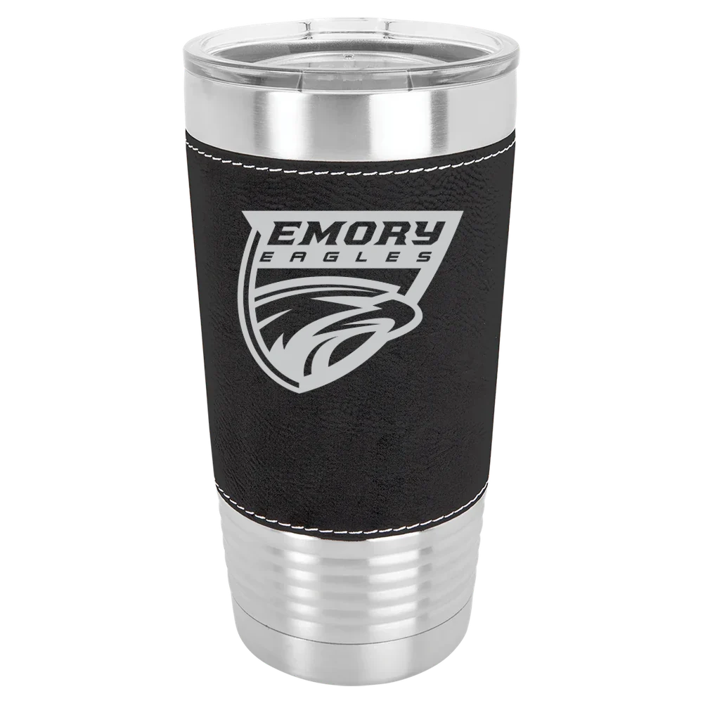 Emory University Polar Camel 20 oz. Leatherette Grip Tumbler with Standard Lid