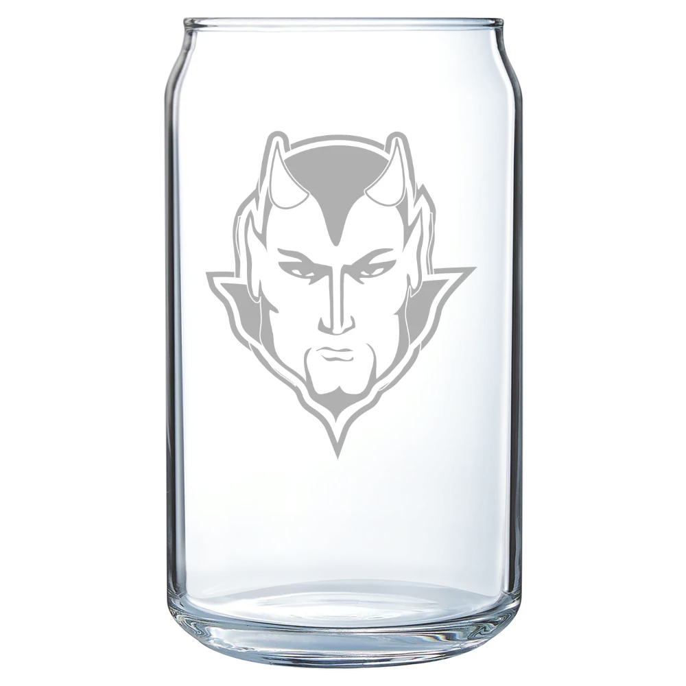 Eureka College Polar Camel 16 oz. Can Glass