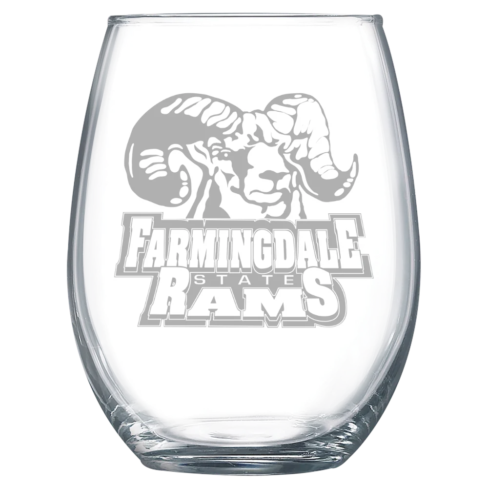 Farmingdale State College Polar Camel 15 oz. Stemless Wine Glass
