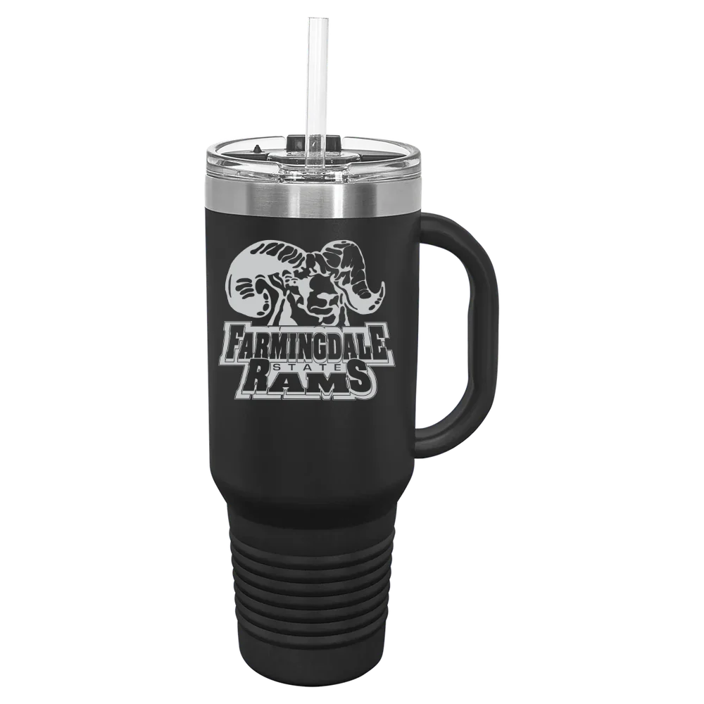 Farmingdale State College Polar Camel 40 oz. Travel Mug with Snap Lid & Straw