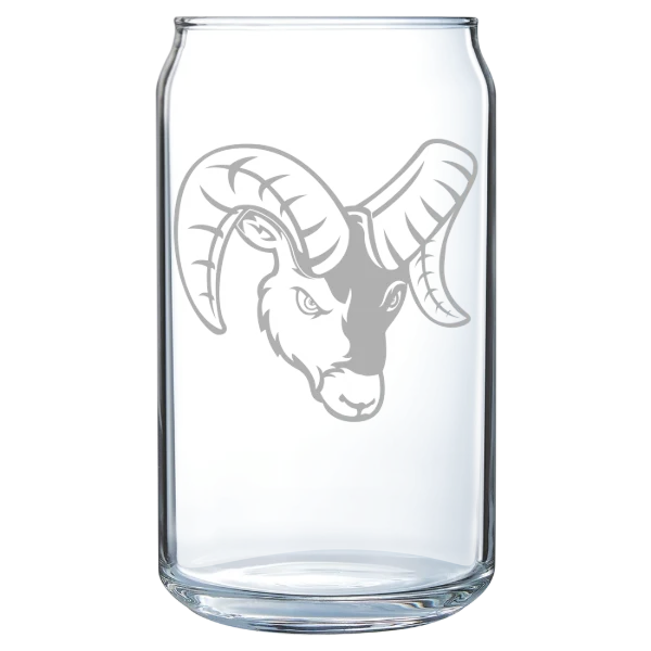 Framingham State University Polar Camel 16 oz. Can Glass