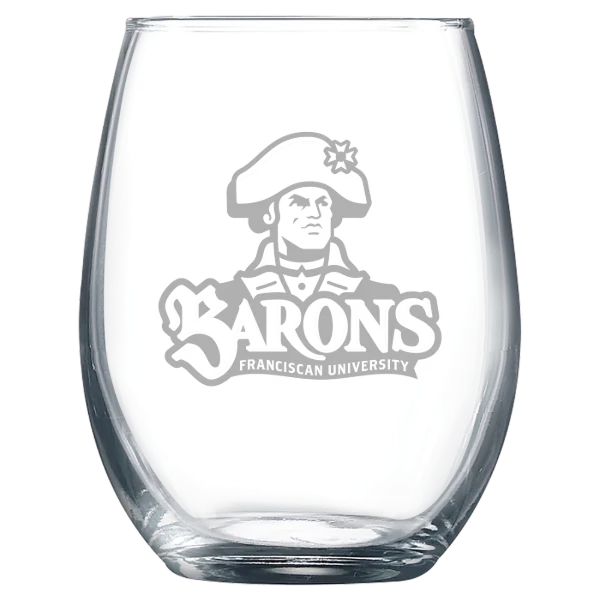 Franciscan University of Steubenville Polar Camel 9 oz. Stemless Wine Glass