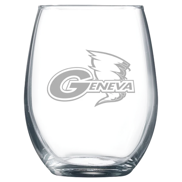 Geneva College Polar Camel 9 oz. Stemless Wine Glass
