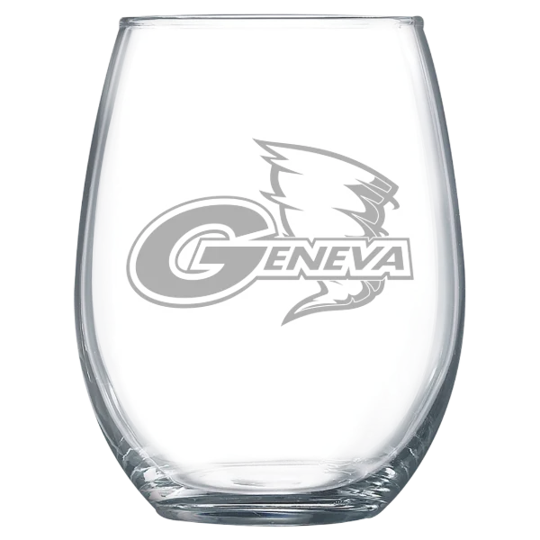 Geneva College Polar Camel 15 oz. Stemless Wine Glass