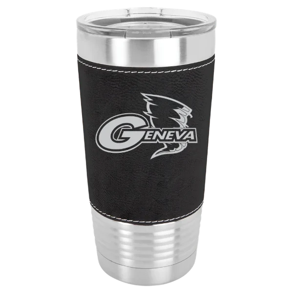 Geneva College Polar Camel 20 oz. Leatherette Grip Tumbler with Standard Lid