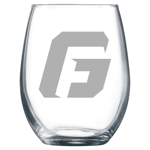 George Fox University Polar Camel 9 oz. Stemless Wine Glass