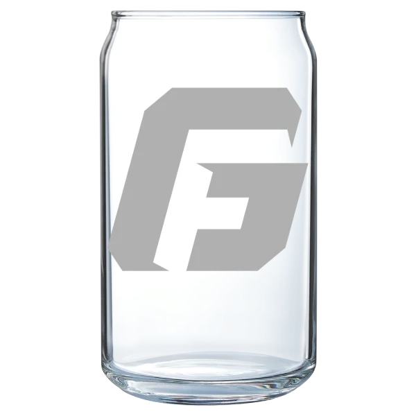 George Fox University Polar Camel 16 oz. Can Glass