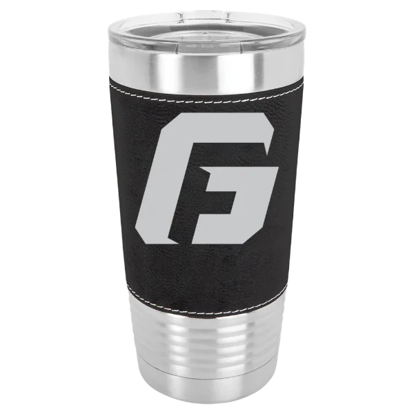 George Fox University Polar Camel 20 oz. Leatherette Grip Tumbler with Standard Lid