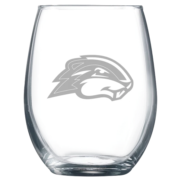 Goucher College Polar Camel 9 oz. Stemless Wine Glass