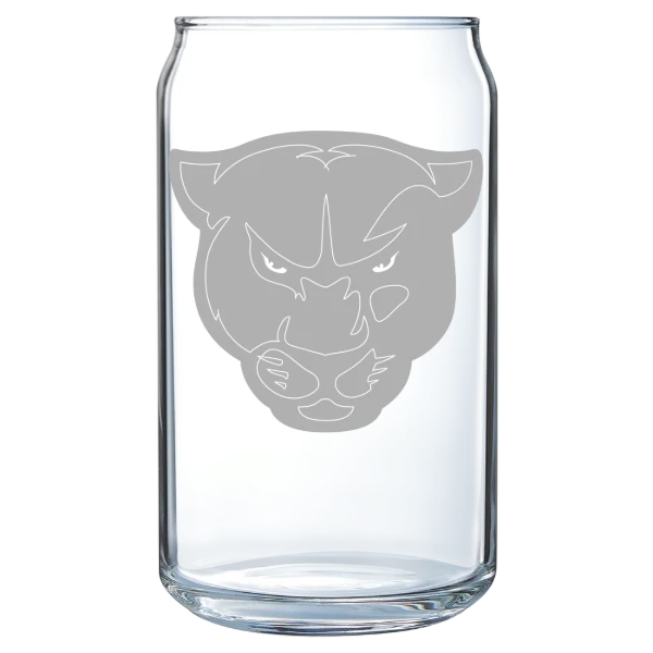 Greenville University Polar Camel 16 oz. Can Glass