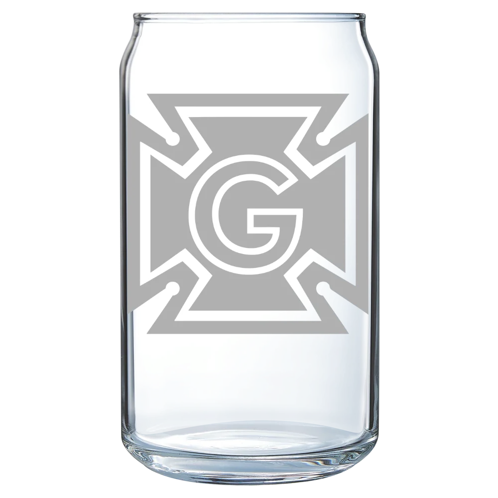 Grinnell College Polar Camel 16 oz. Can Glass