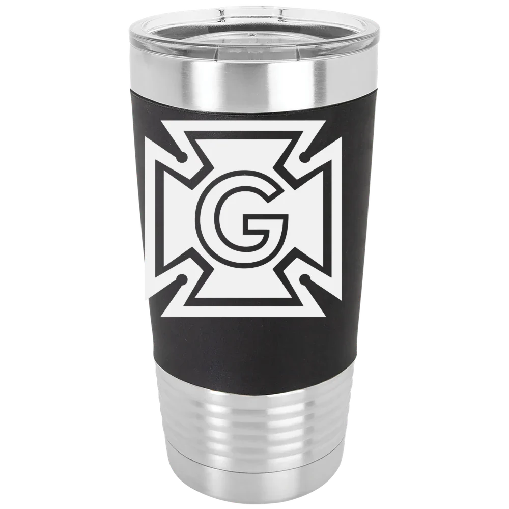 Grinnell College Polar Camel 20 oz. Silicone Grip Tumbler with Standard Lid