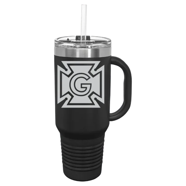 Grinnell College Polar Camel 40 oz. Travel Mug with Snap Lid & Straw