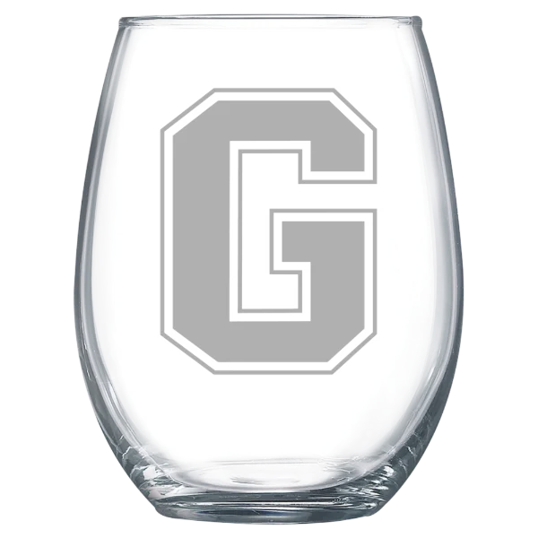 Grove City College Polar Camel 15 oz. Stemless Wine Glass