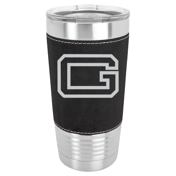 Guilford College Polar Camel 20 oz. Leatherette Grip Tumbler with Standard Lid