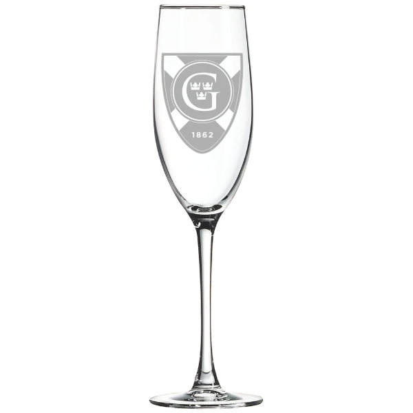 Gustavus Adolphus College Polar Camel 8 oz. Champagne Flute
