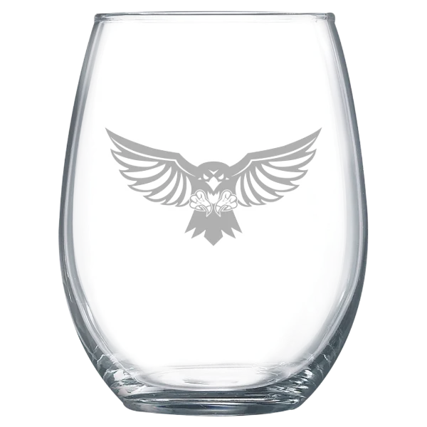 Hilbert College Polar Camel 15 oz. Stemless Wine Glass