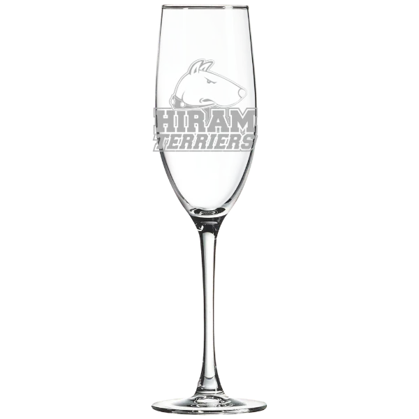 Hiram College Polar Camel 8 oz. Champagne Flute