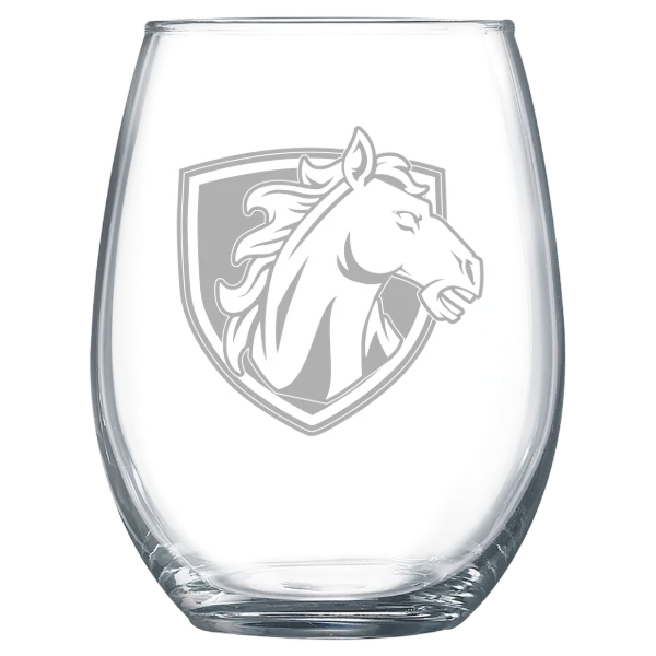 Hood College Polar Camel 15 oz. Stemless Wine Glass