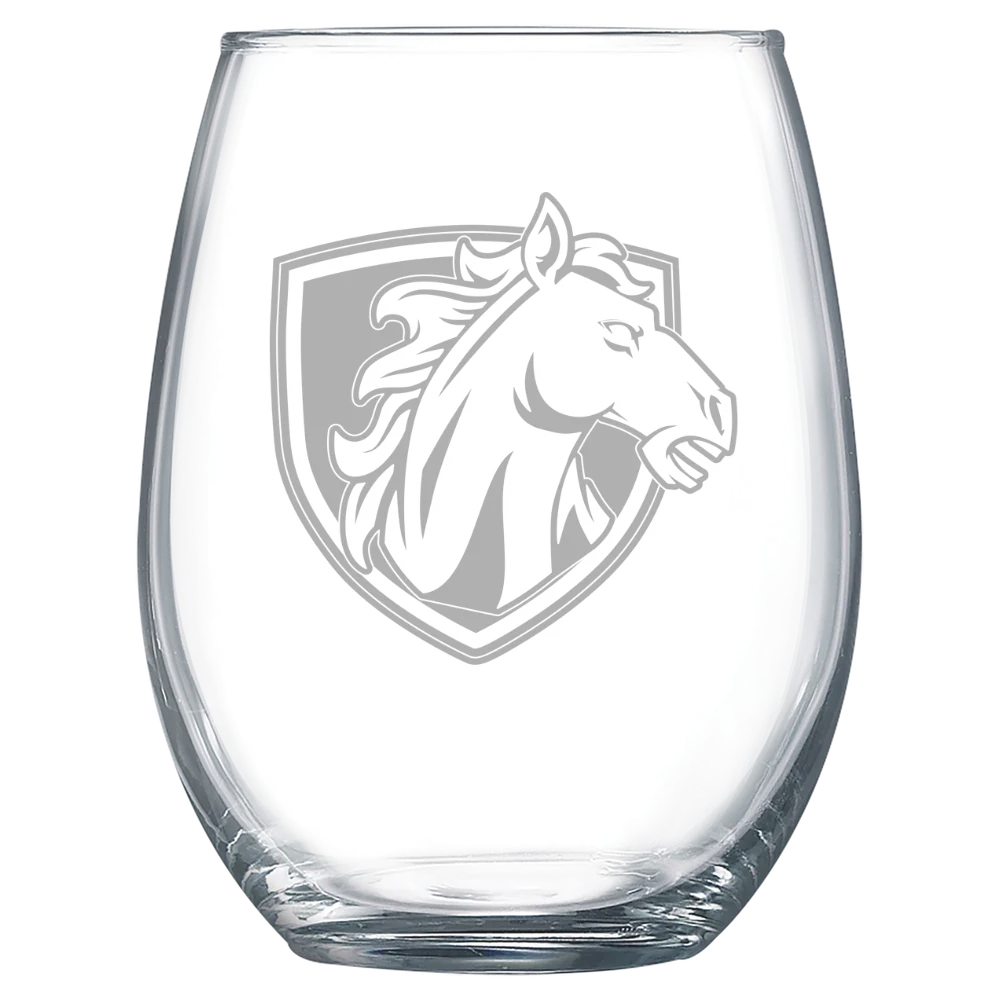 Hood College Polar Camel 15 oz. Stemless Wine Glass