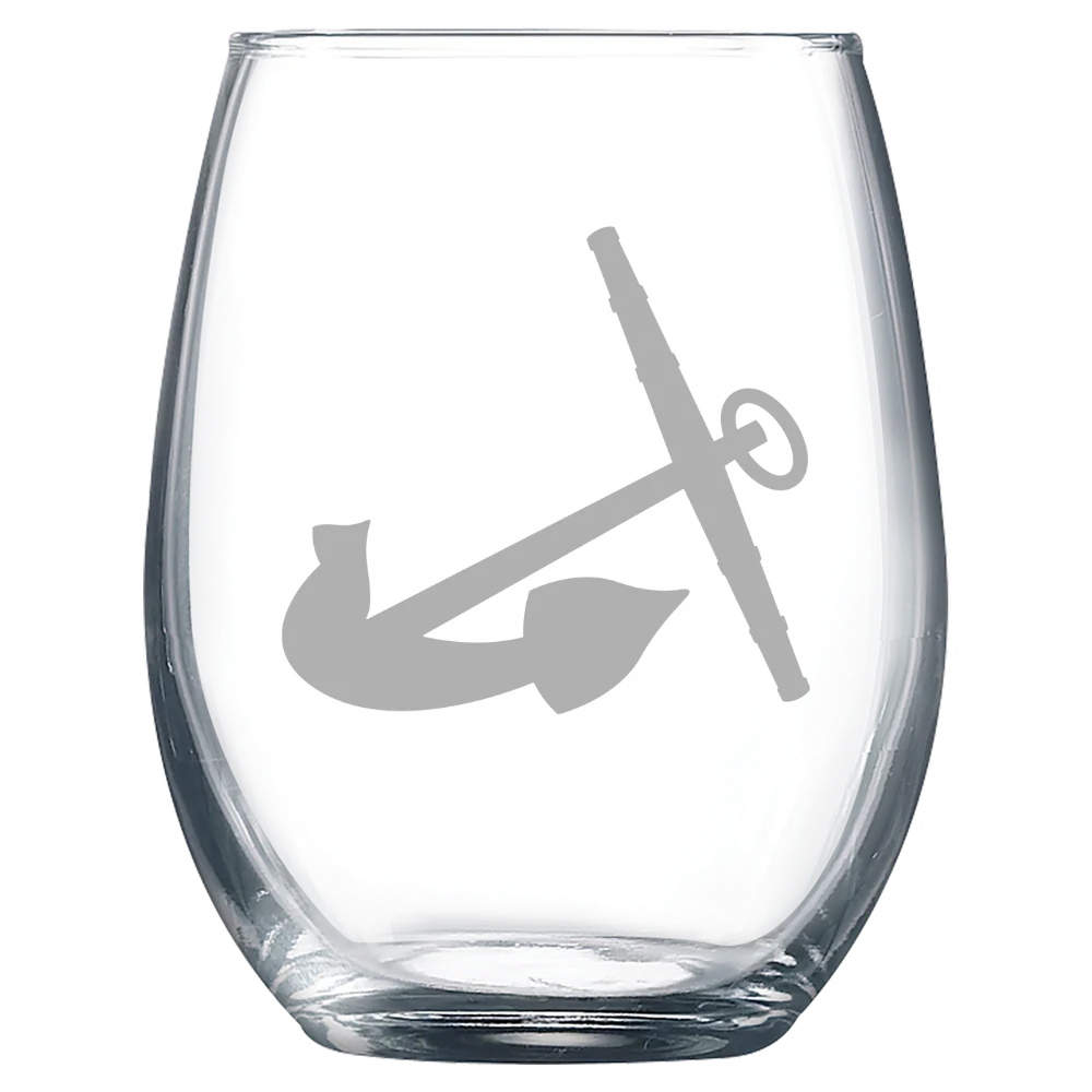 Hope College Polar Camel 9 oz. Stemless Wine Glass