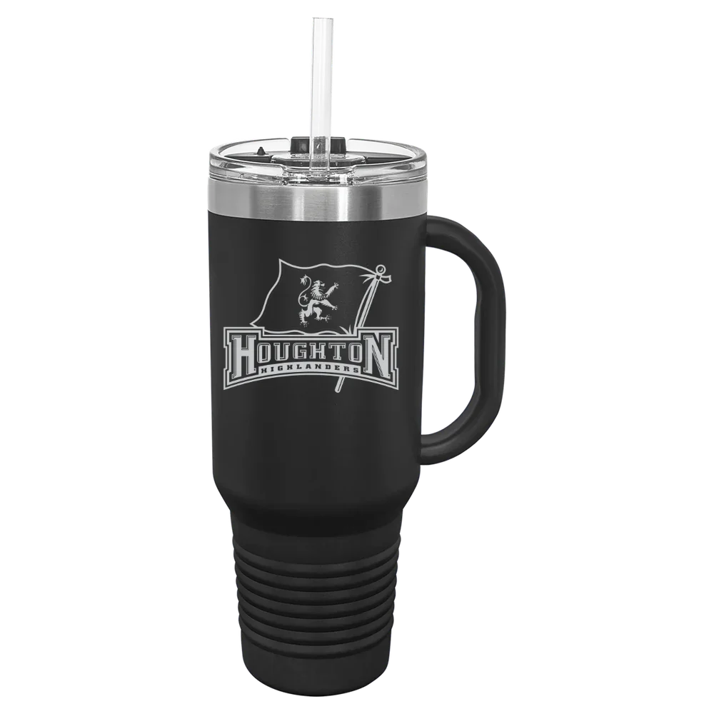 Houghton University Polar Camel 40 oz. Travel Mug with Snap Lid & Straw