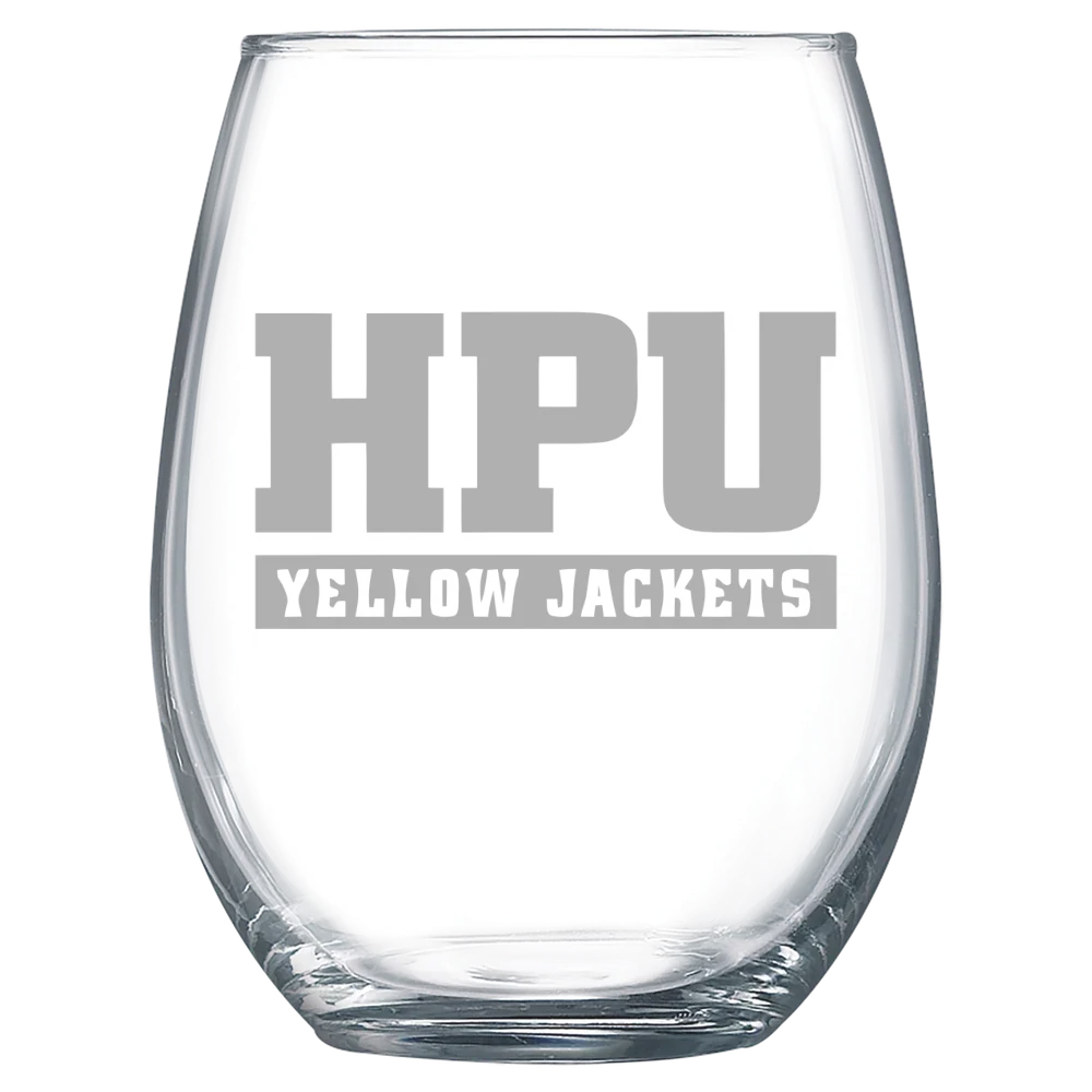 Howard Payne University Polar Camel 15 oz. Stemless Wine Glass
