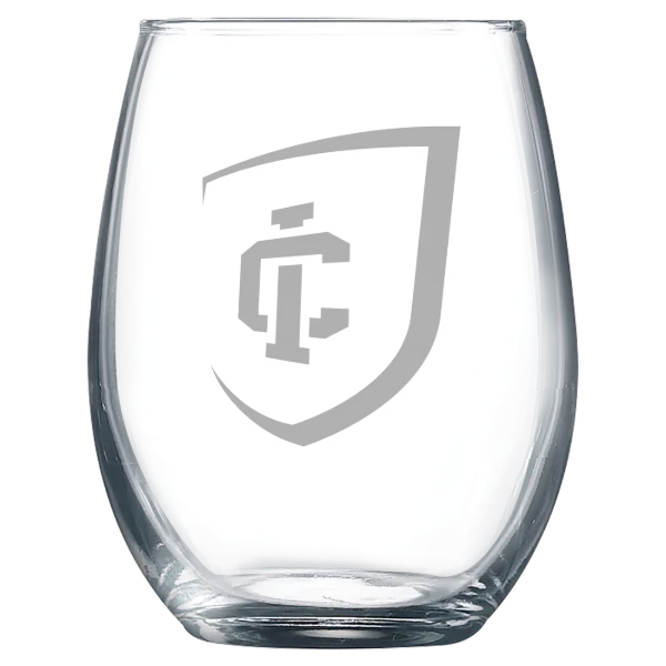 Ithaca College Polar Camel 9 oz. Stemless Wine Glass