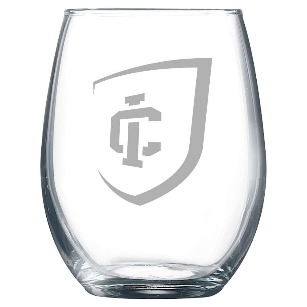 Ithaca College Polar Camel 9 oz. Stemless Wine Glass
