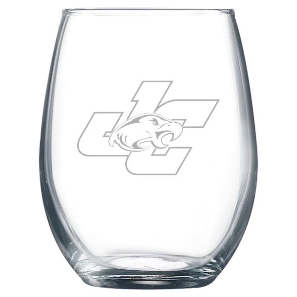 Juniata College Polar Camel 9 oz. Stemless Wine Glass