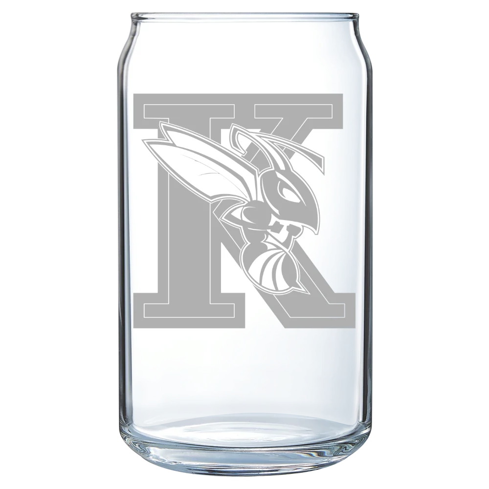 Kalamazoo College Polar Camel 16 oz. Can Glass
