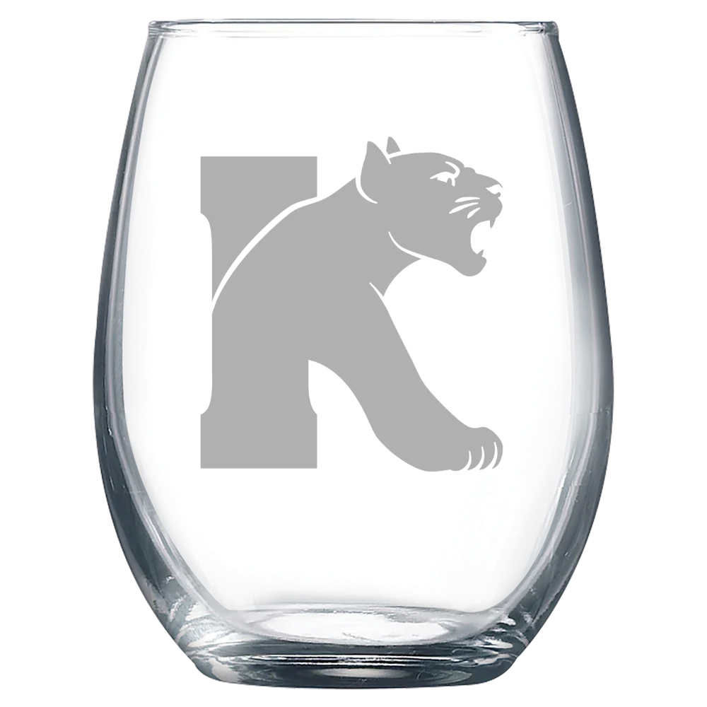 Kean University Polar Camel 9 oz. Stemless Wine Glass
