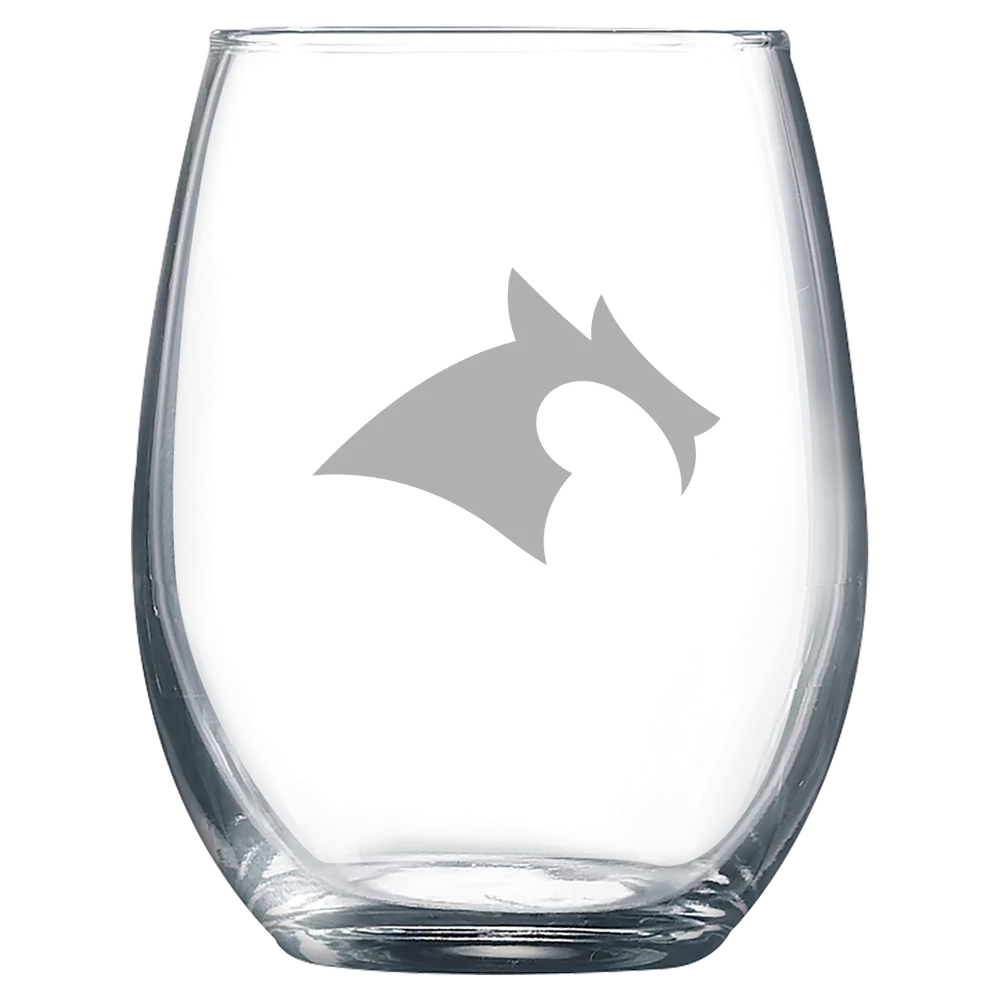 Kenyon College Polar Camel 9 oz. Stemless Wine Glass