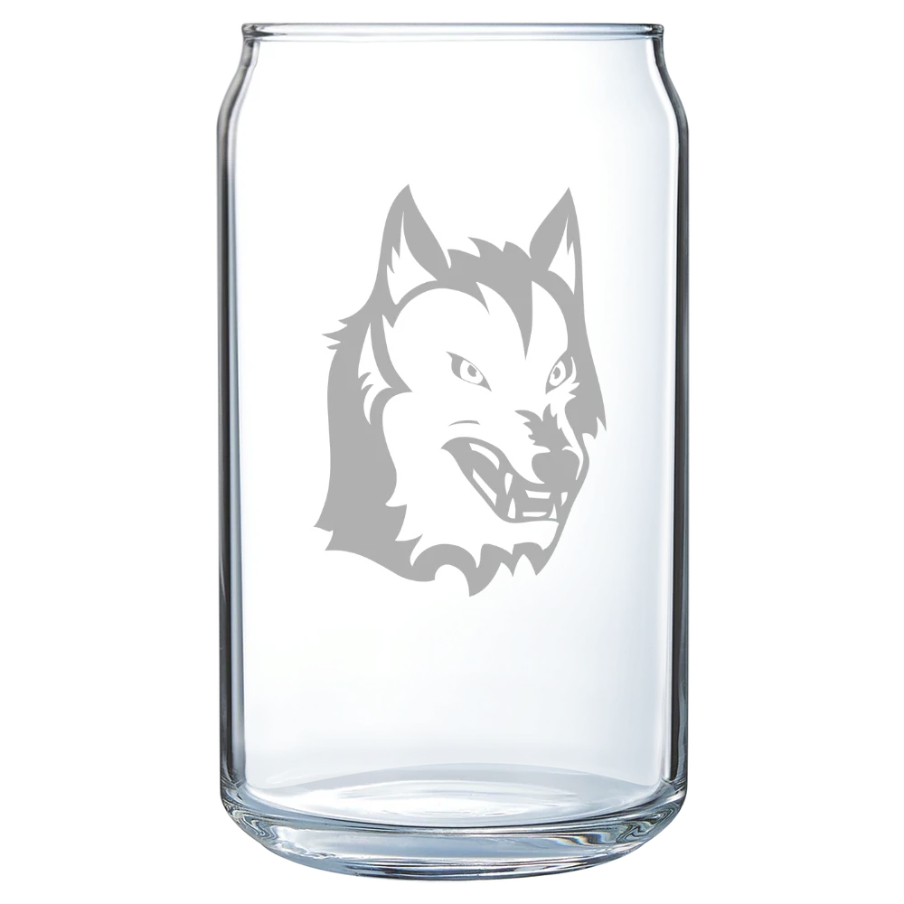 Keuka College Polar Camel 16 oz. Can Glass